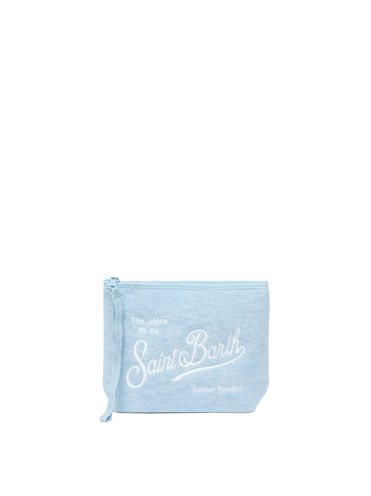 Aline light blue embossed terry pochette - MC2 Saint Barth