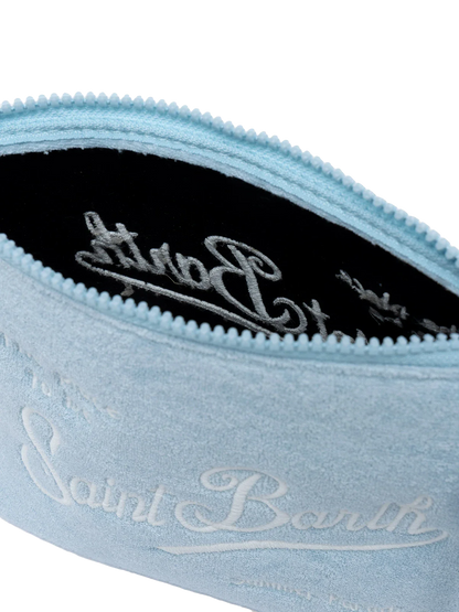 Aline light blue embossed terry pochette - MC2 Saint Barth