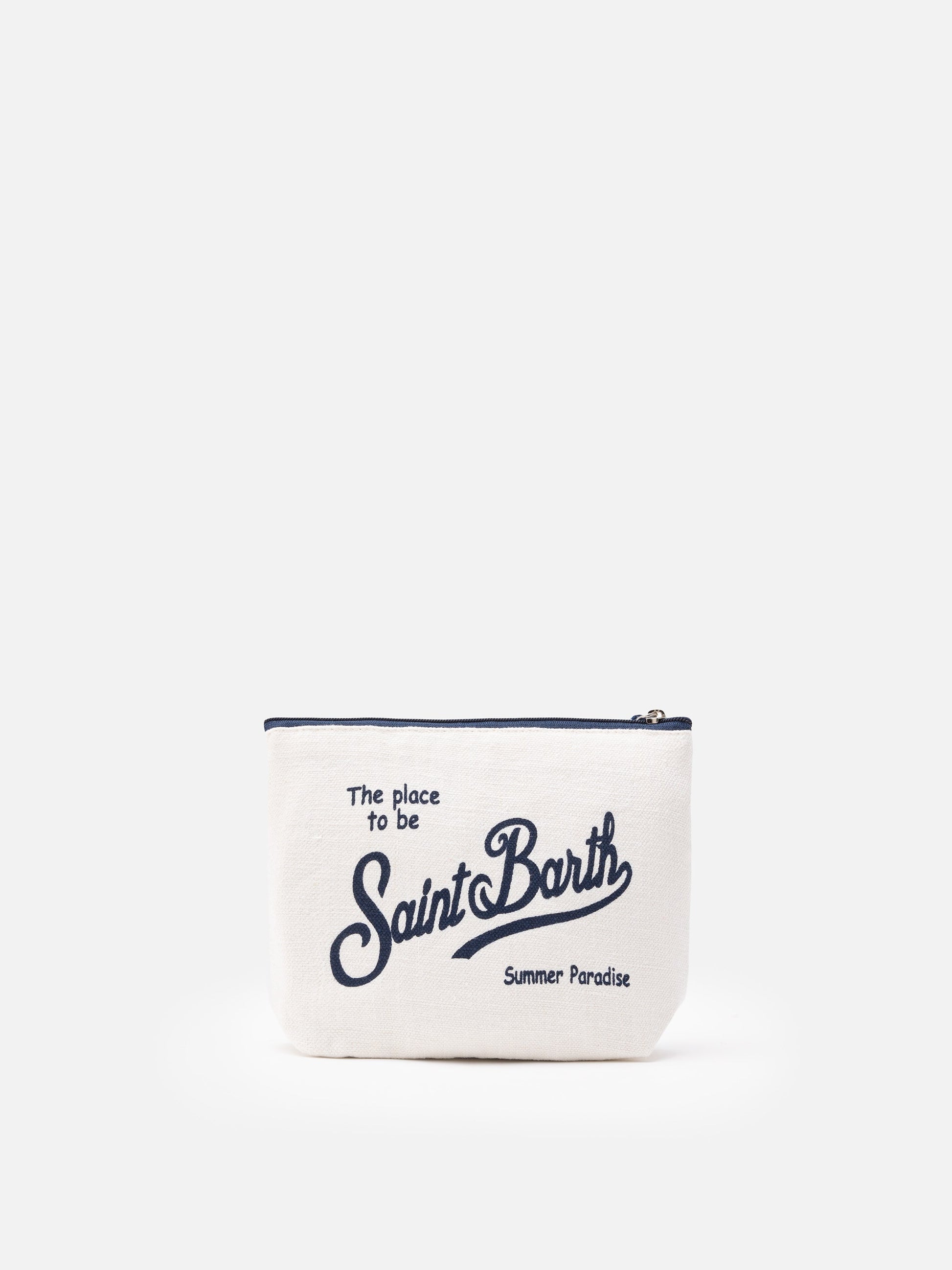 Aline off-white linen pochette - MC2 Saint Barth