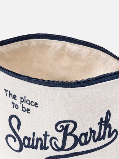 Aline off-white linen pochette - MC2 Saint Barth