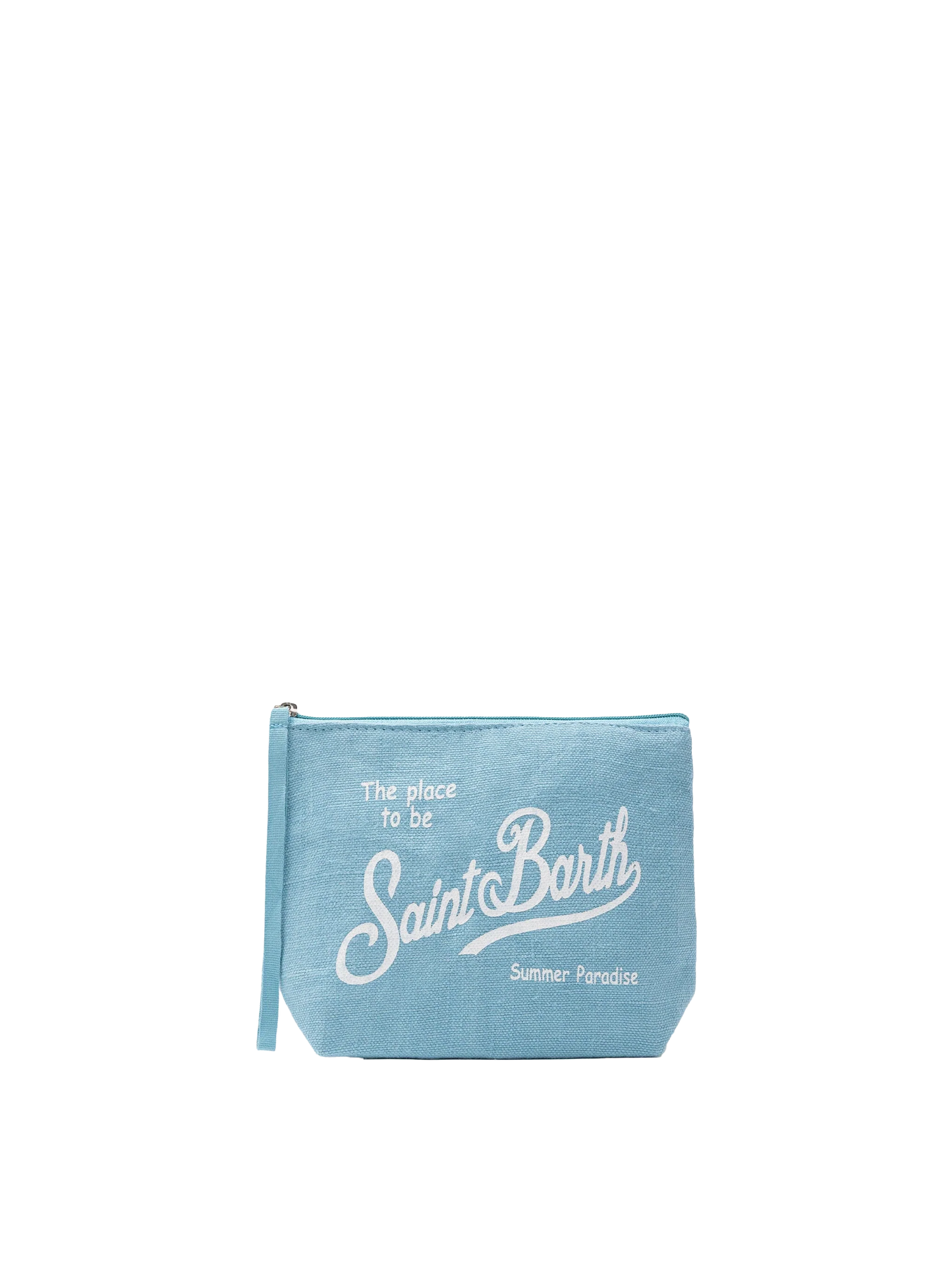 Aline light blue linen pochette - MC2 Saint Barth