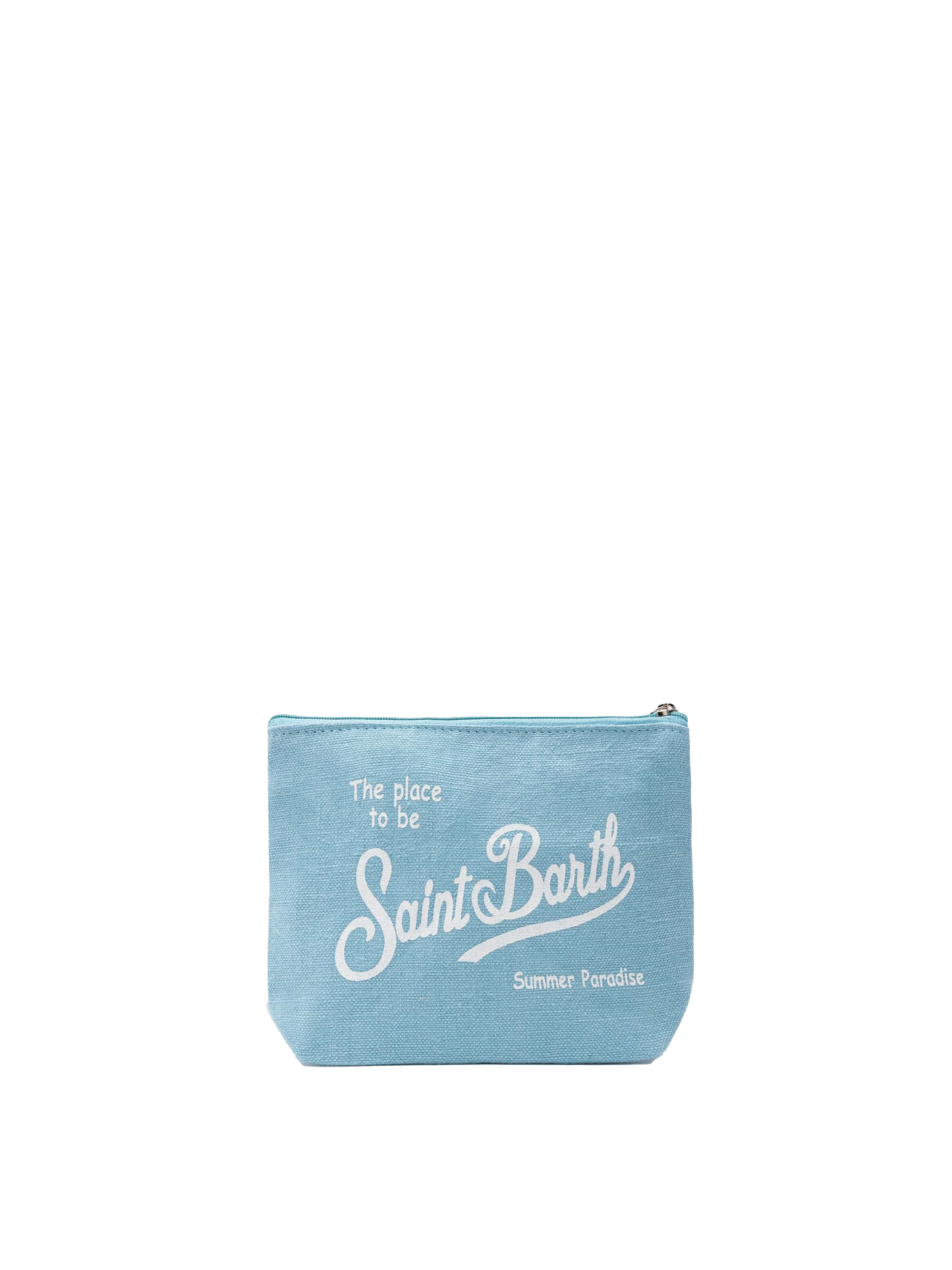 Aline light blue linen pochette - MC2 Saint Barth