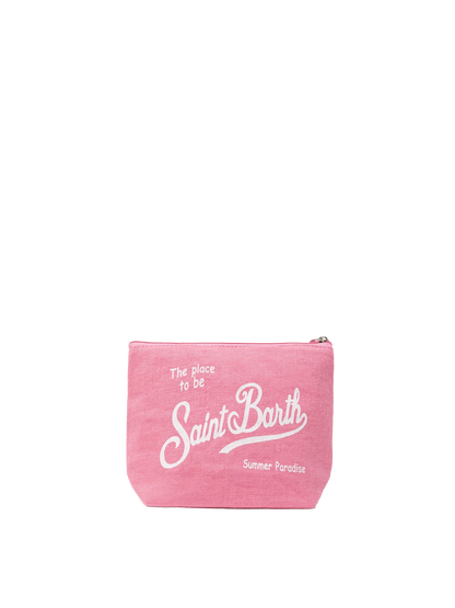 Aline pink linen pochette - MC2 Saint Barth