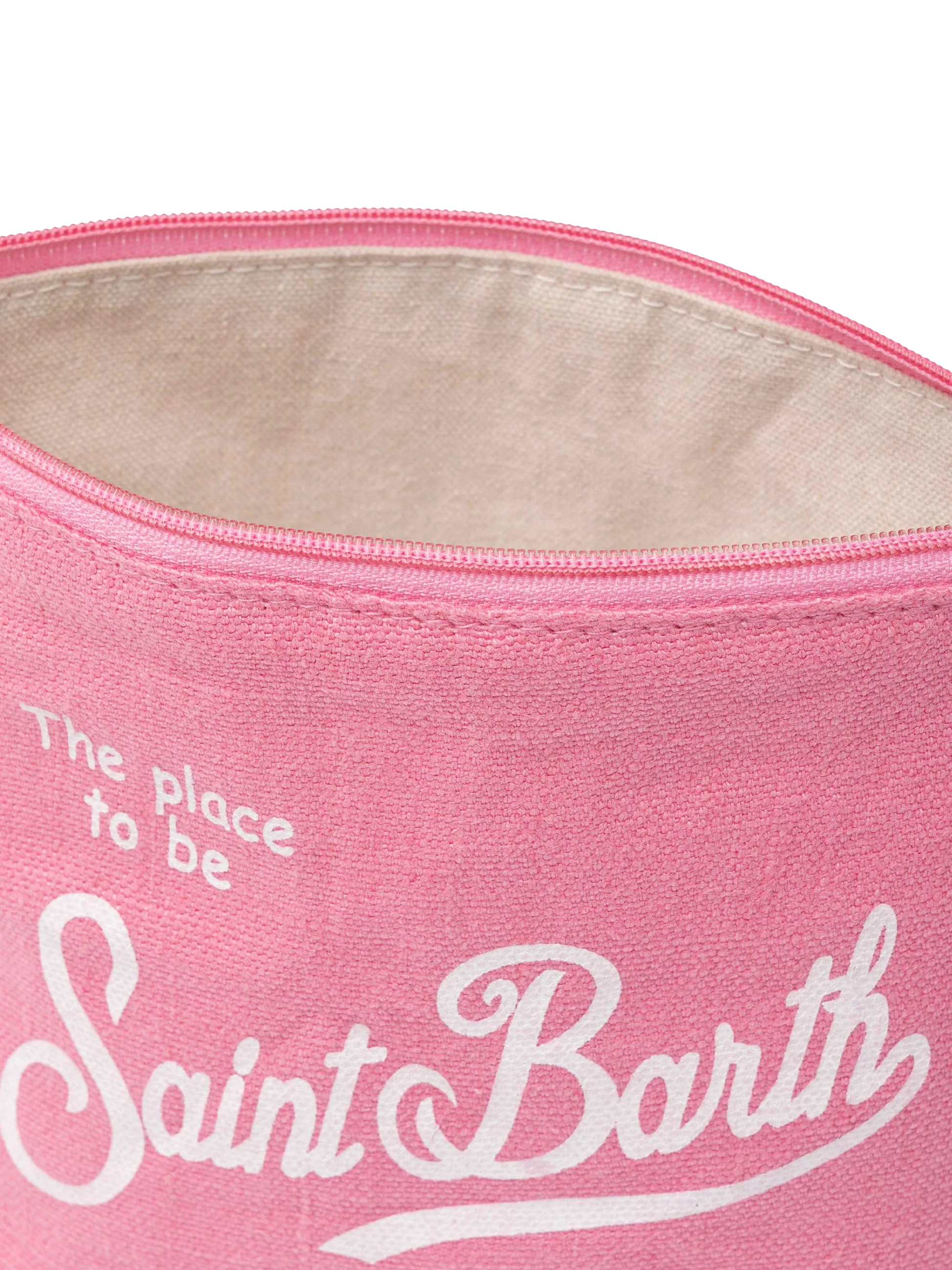 Aline pink linen pochette - MC2 Saint Barth