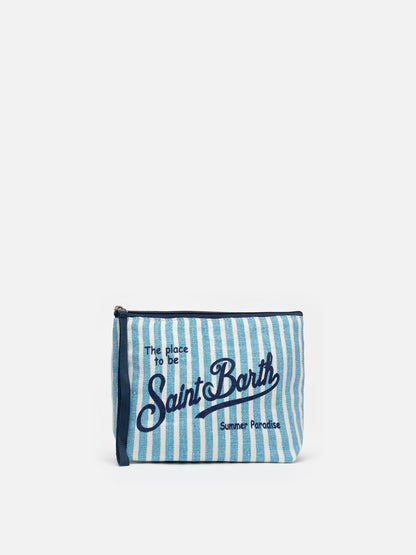 Pochette Aline in lino a righe