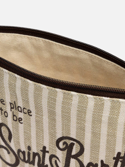 Pochette Aline in lino a righe