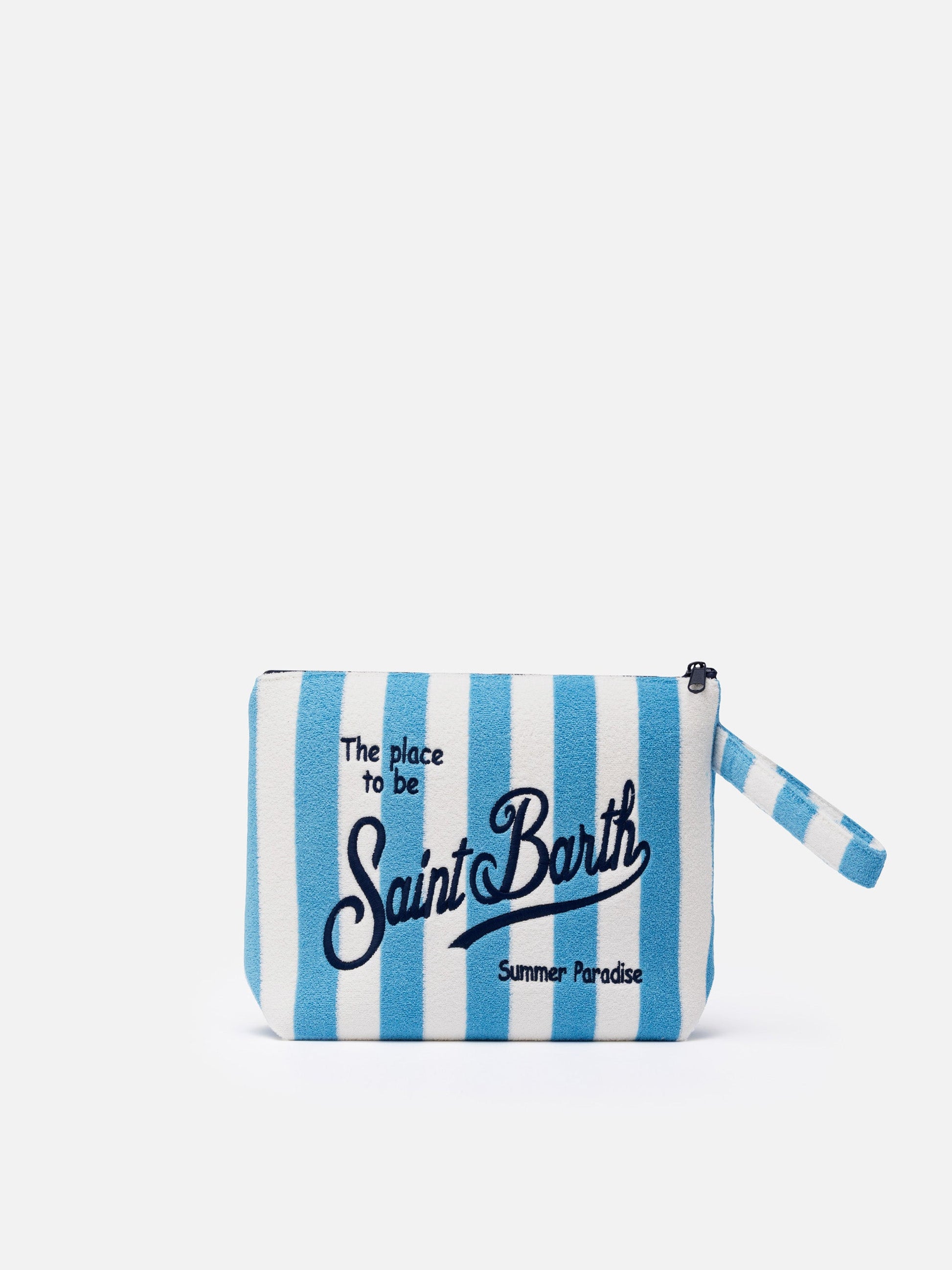 Aline L striped embossed terry pochette - MC2 Saint Barth