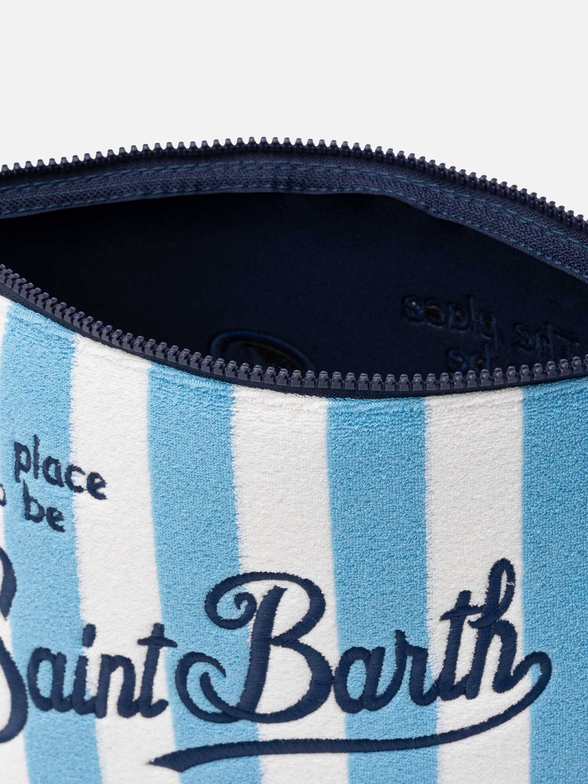 Aline L striped embossed terry pochette - MC2 Saint Barth