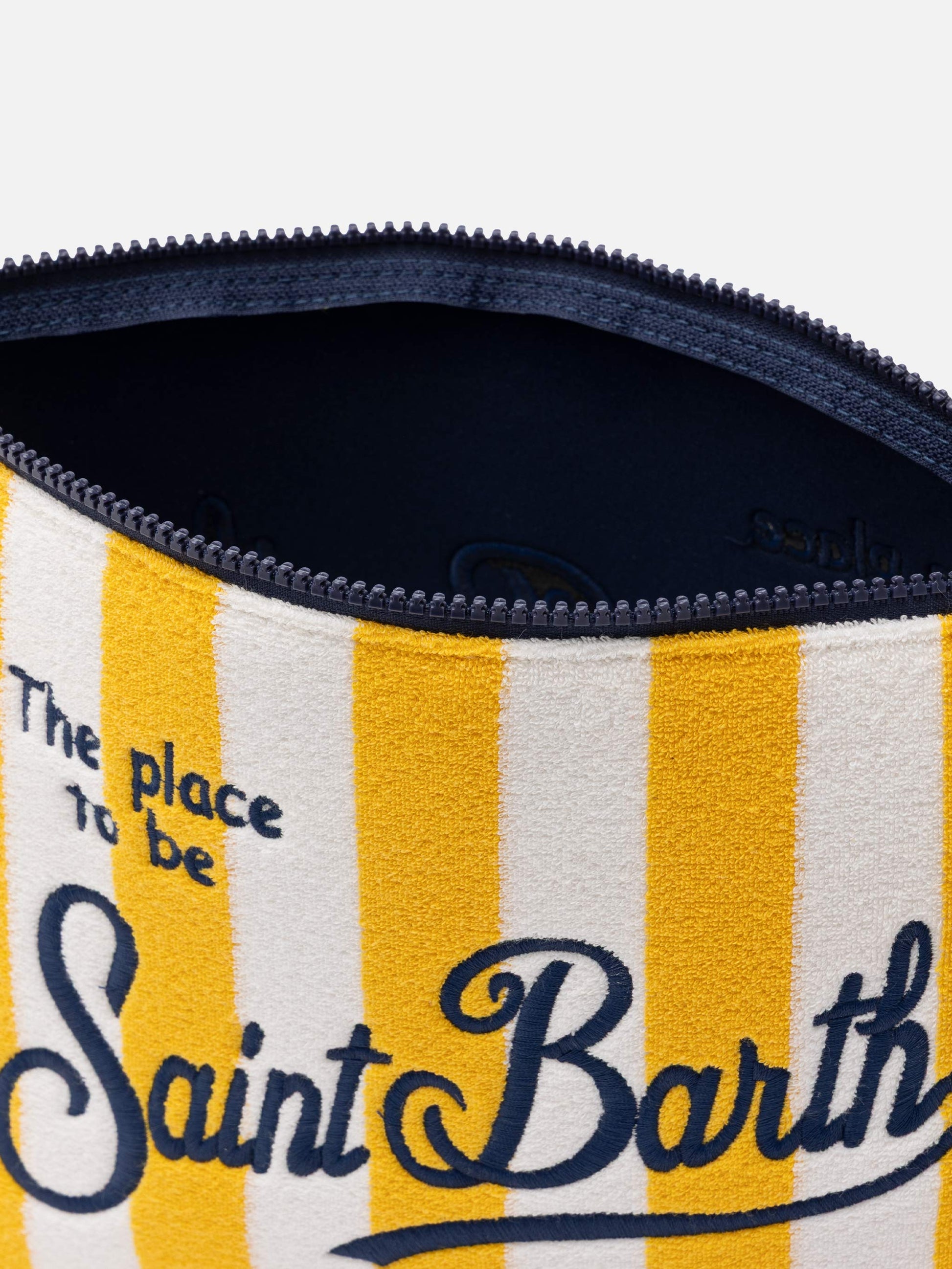 Aline L striped embossed terry pochette - MC2 Saint Barth