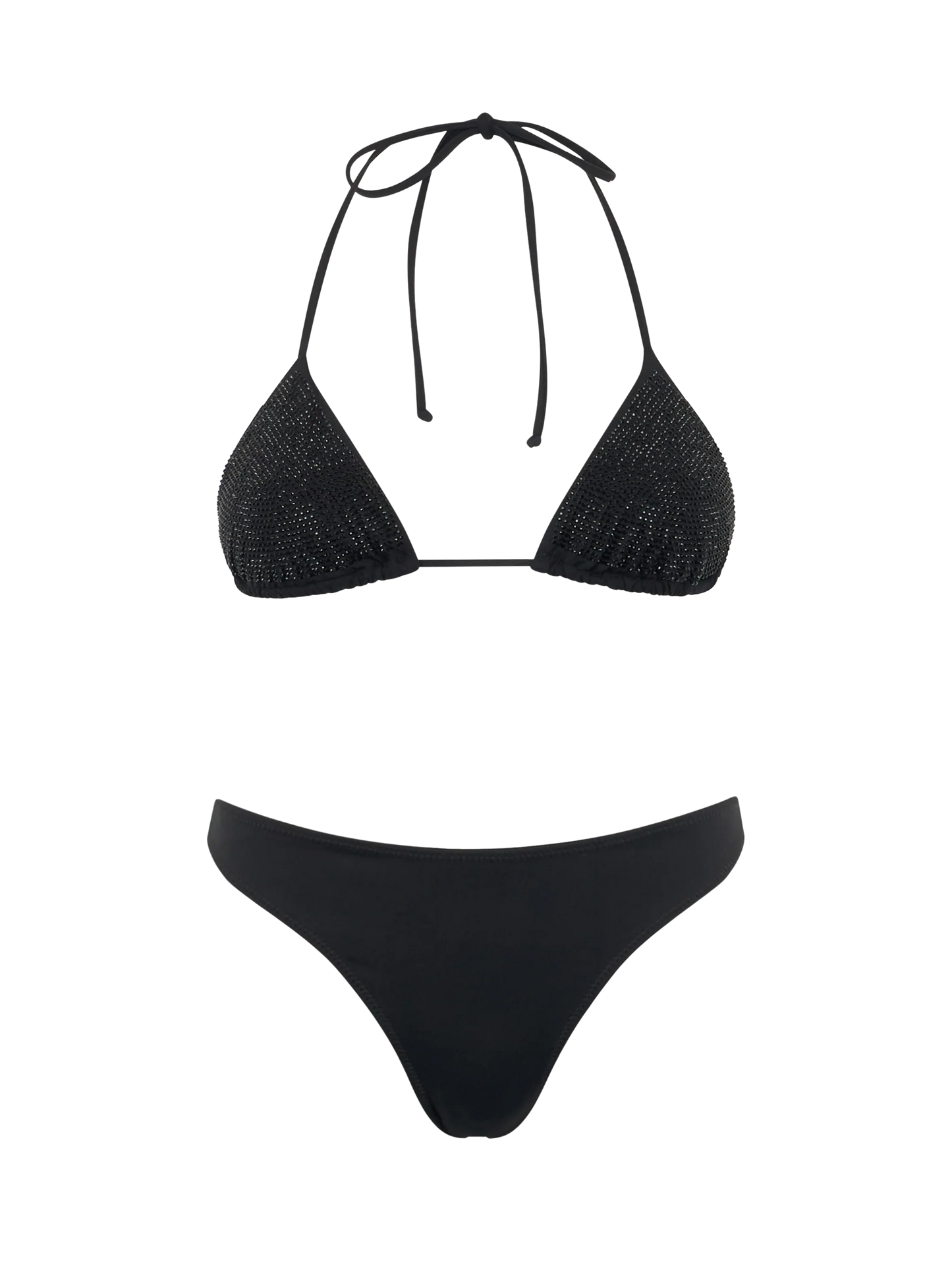 Woman black triangle bikini Annabelle Naomi with rhinestones