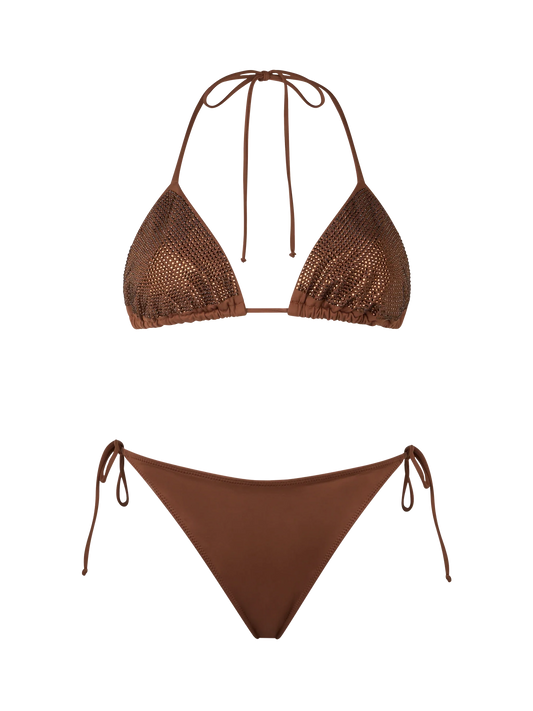 Woman triangle bikini Annabelle Virgo with rhinestones