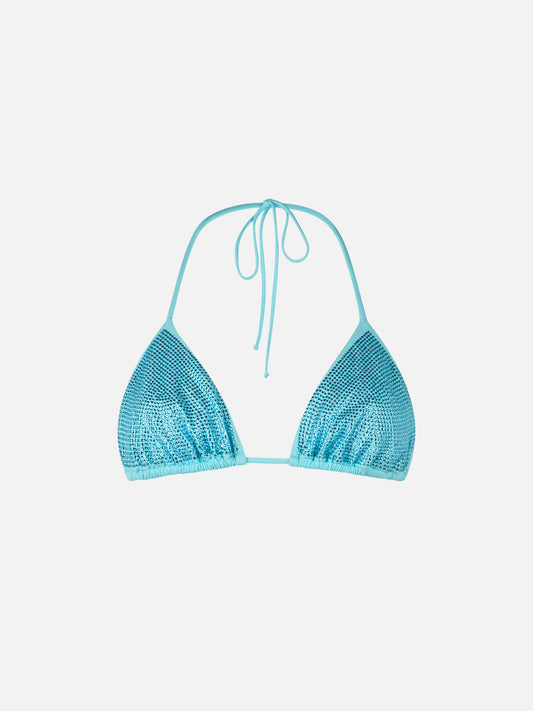 Woman triangle top swimsuit Annabelle with rhinestones