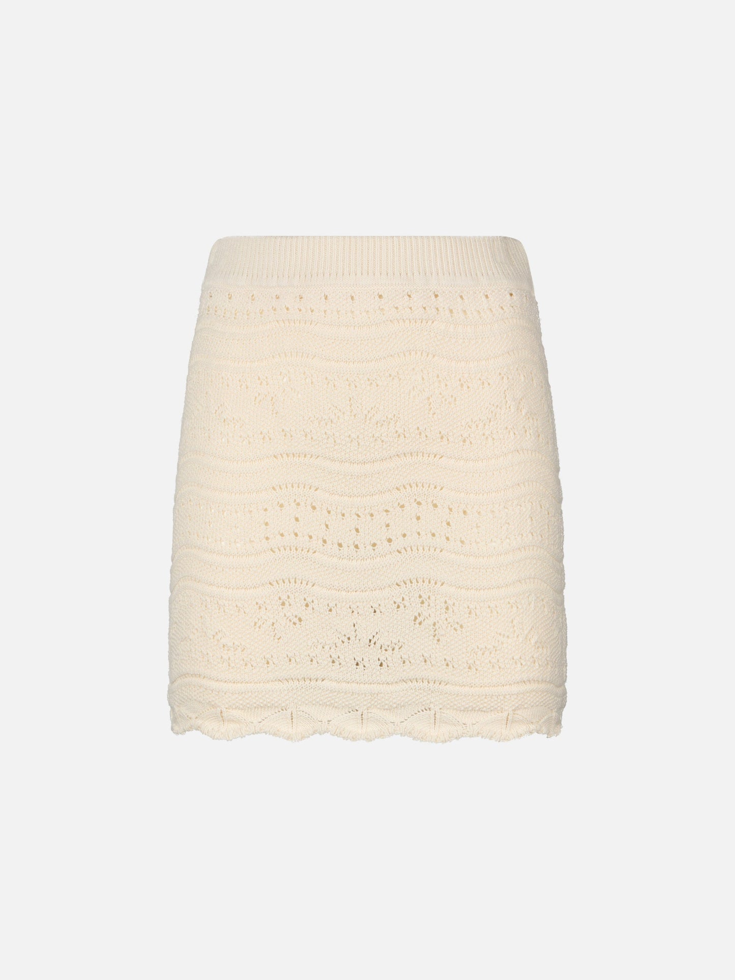Woman cotton knit mini skirt Apple
