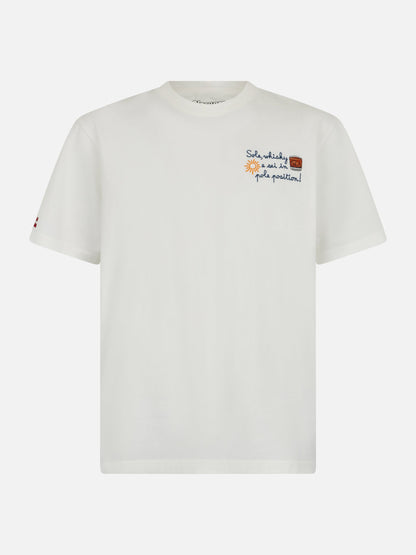 Man t-shirt Arnott with Sole, whisky... embroidery | VACANZE DI NATALE SPECIAL EDITION