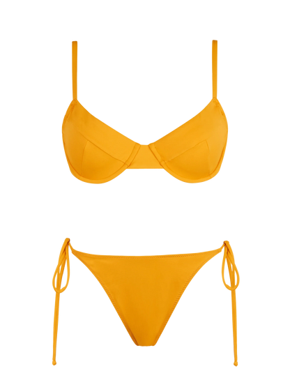 Woman ochre underwired bralette bikini Bea Marielle