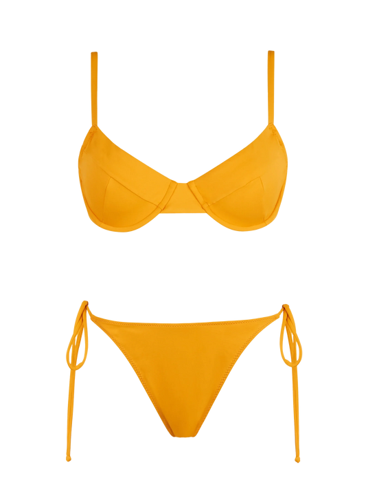Woman ochre underwired bralette bikini Bea Marielle