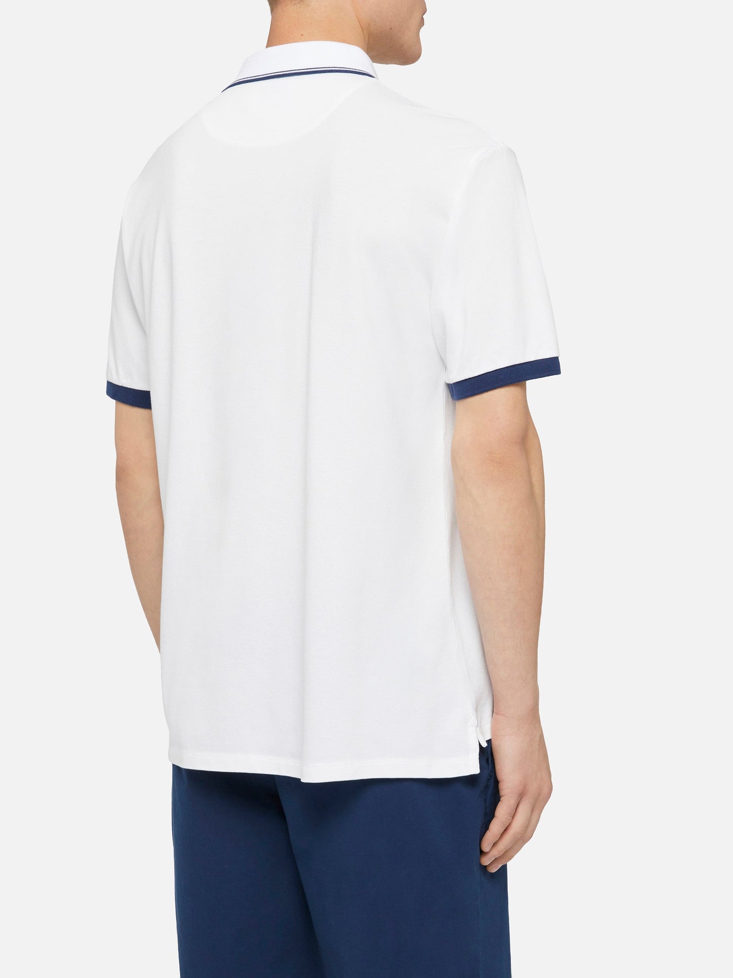Man white cotton piquet polo shirt Beverly Hills | AUSTRALIAN BRAND SPECIAL EDITION
