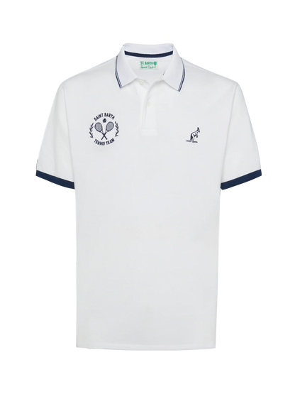 Man white cotton piquet polo shirt Beverly Hills | AUSTRALIAN BRAND SPECIAL EDITION