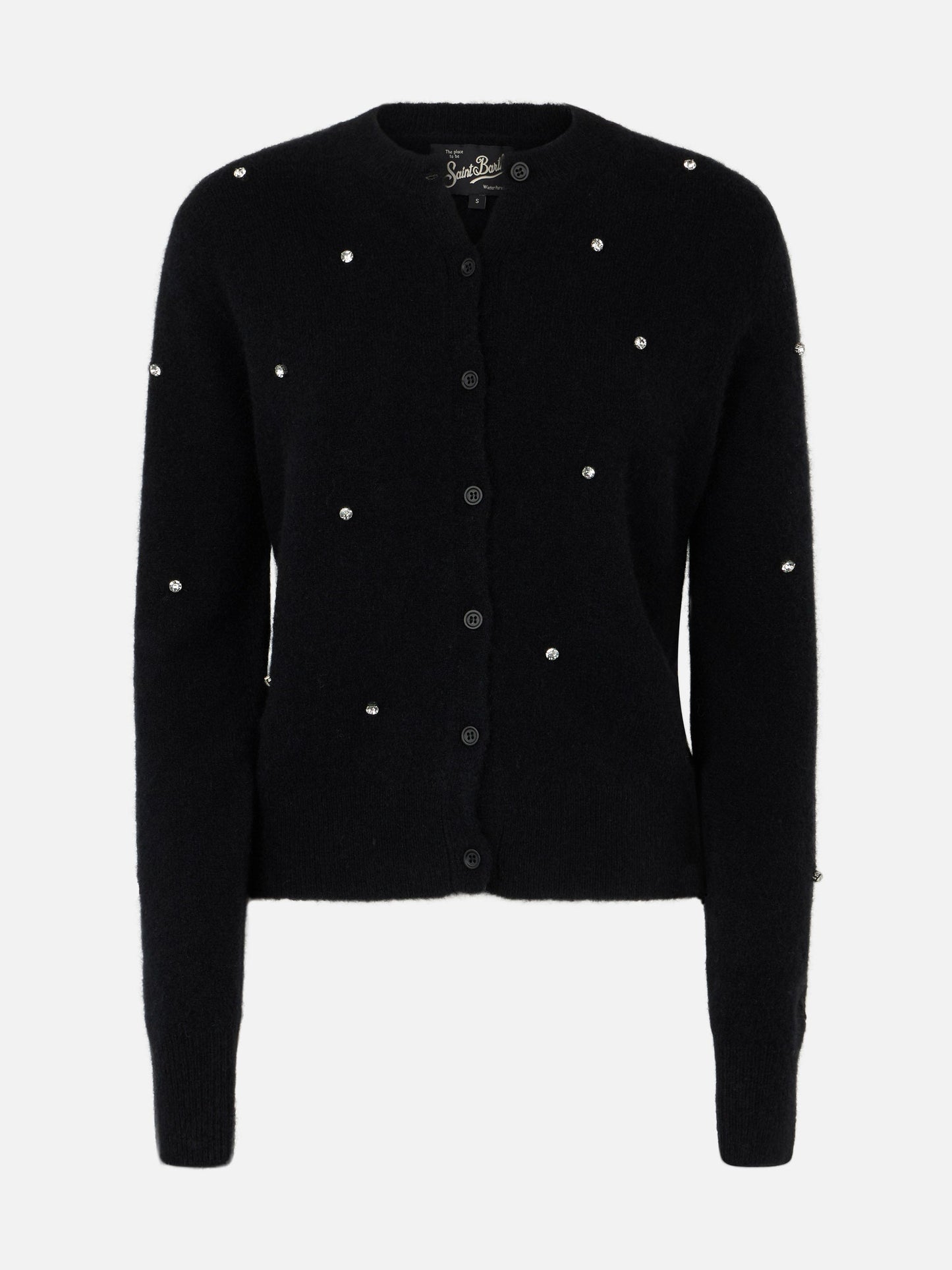 Woman black cardigan Bellamy with rhinestones