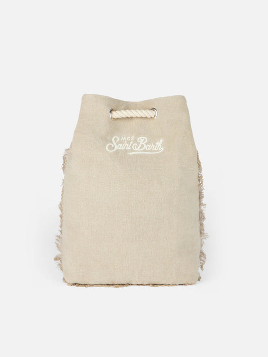 Beige boat linen backpack - MC2 Saint Barth