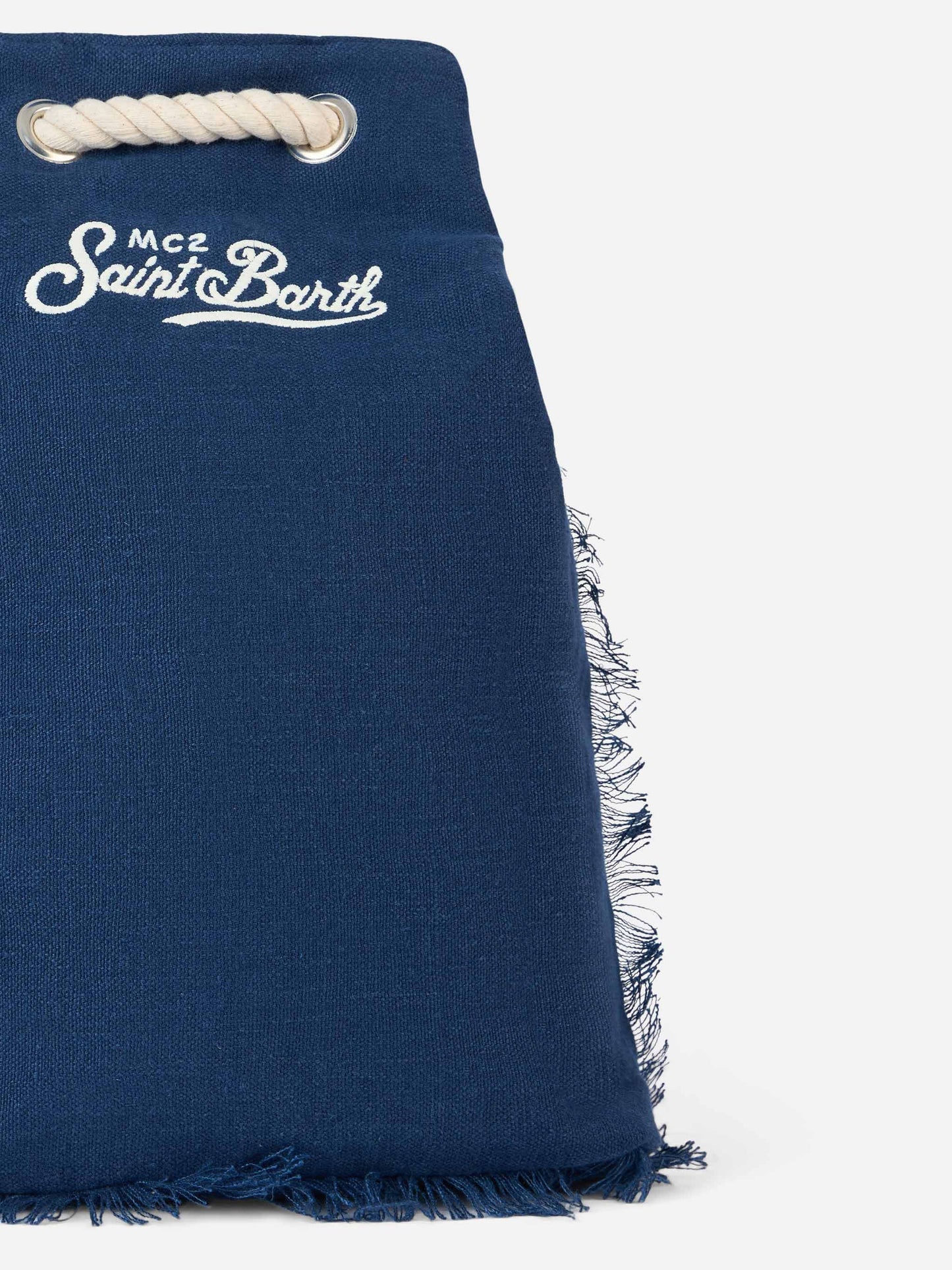 Blue boat linen backpack - MC2 Saint Barth