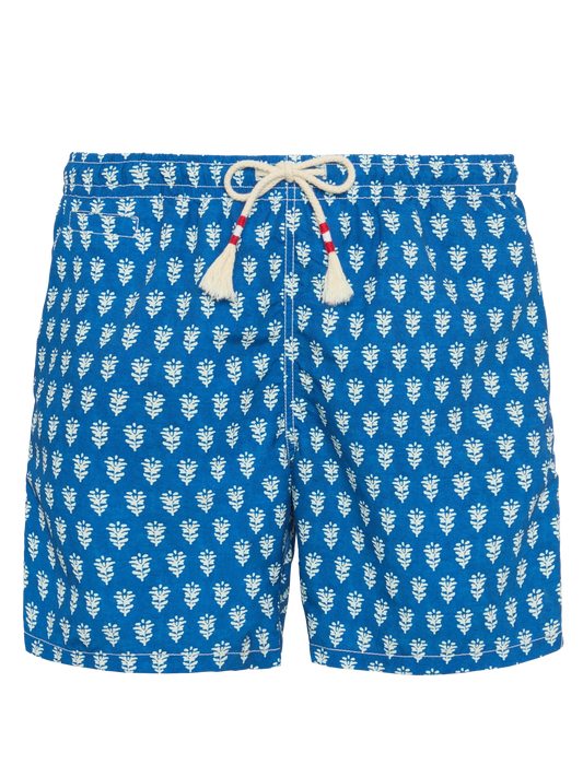 Mid-length swim-shorts Caprese with flower print