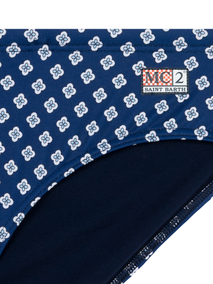 Swim briefs Cayo with tie print