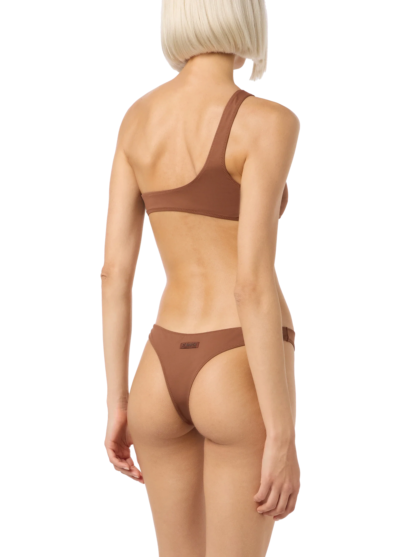 Woman brown cheeky swim briefs Naomi