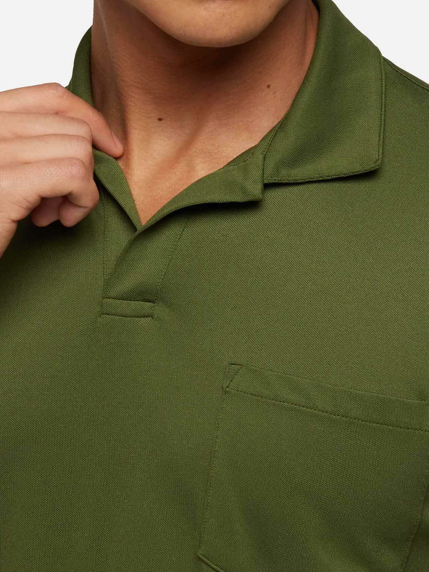 Military green technical piquet polo shirt Camber