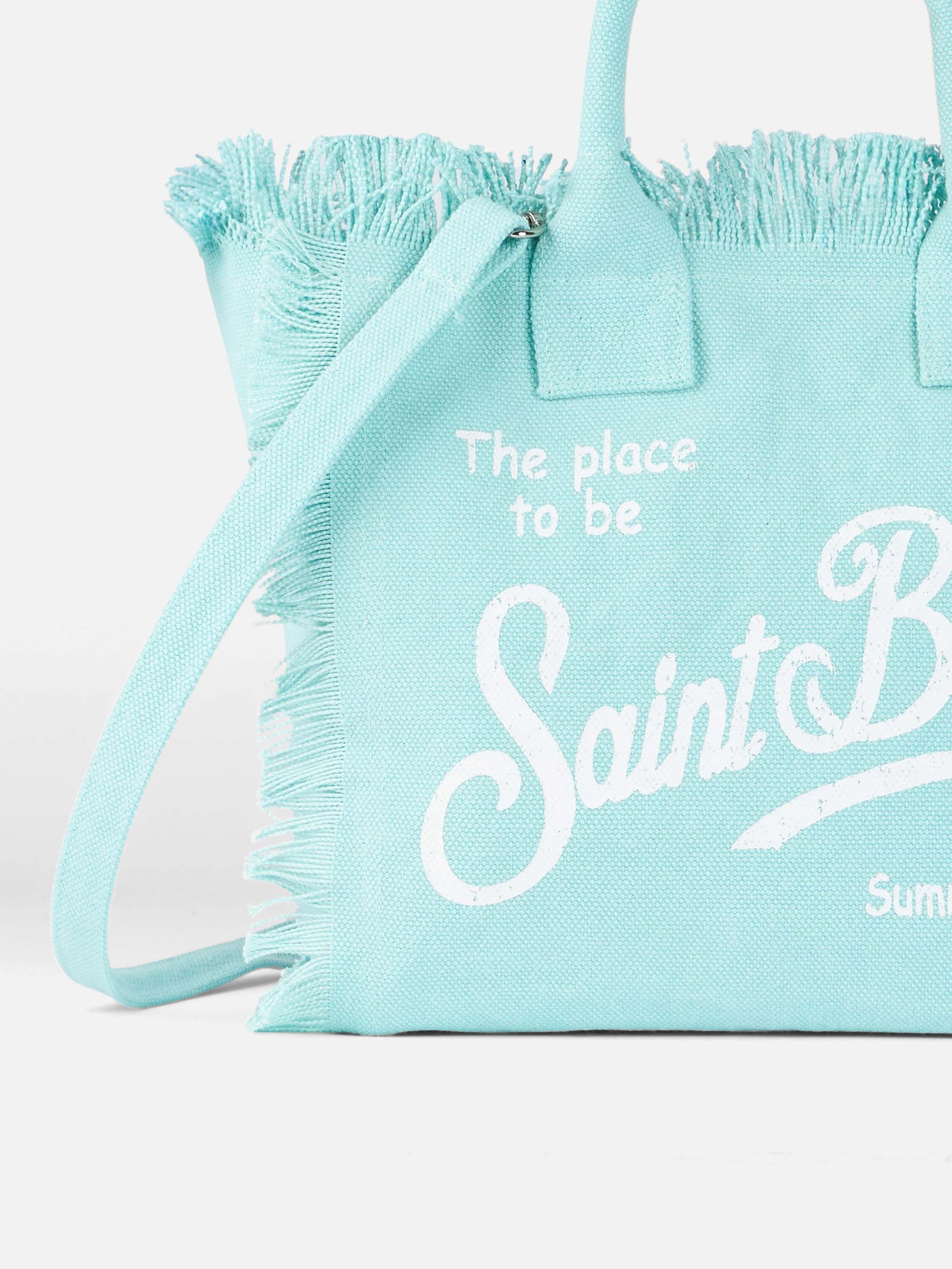 Water green cotton canvas Colette handbag - MC2 Saint Barth