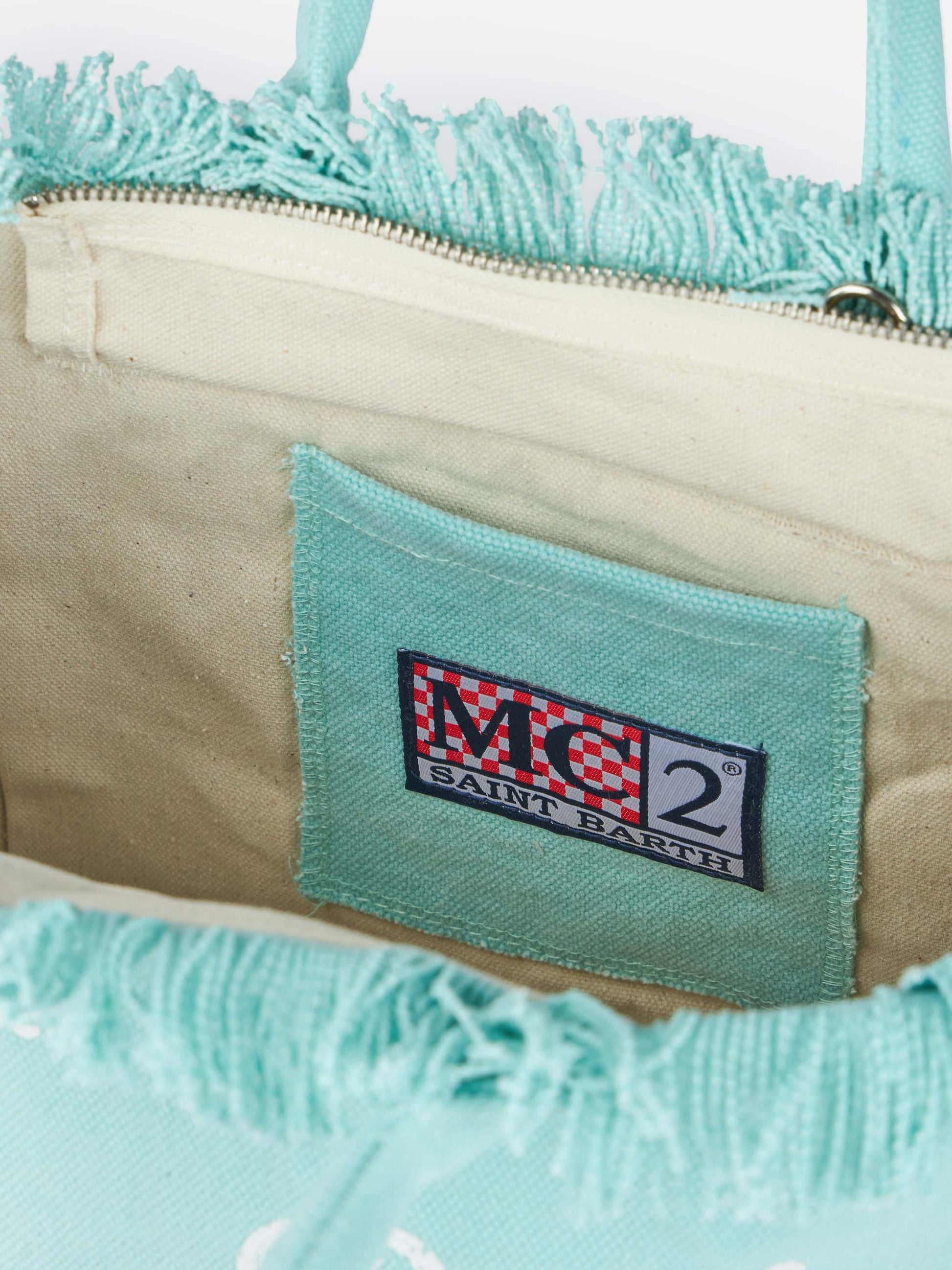 Water green cotton canvas Colette handbag - MC2 Saint Barth