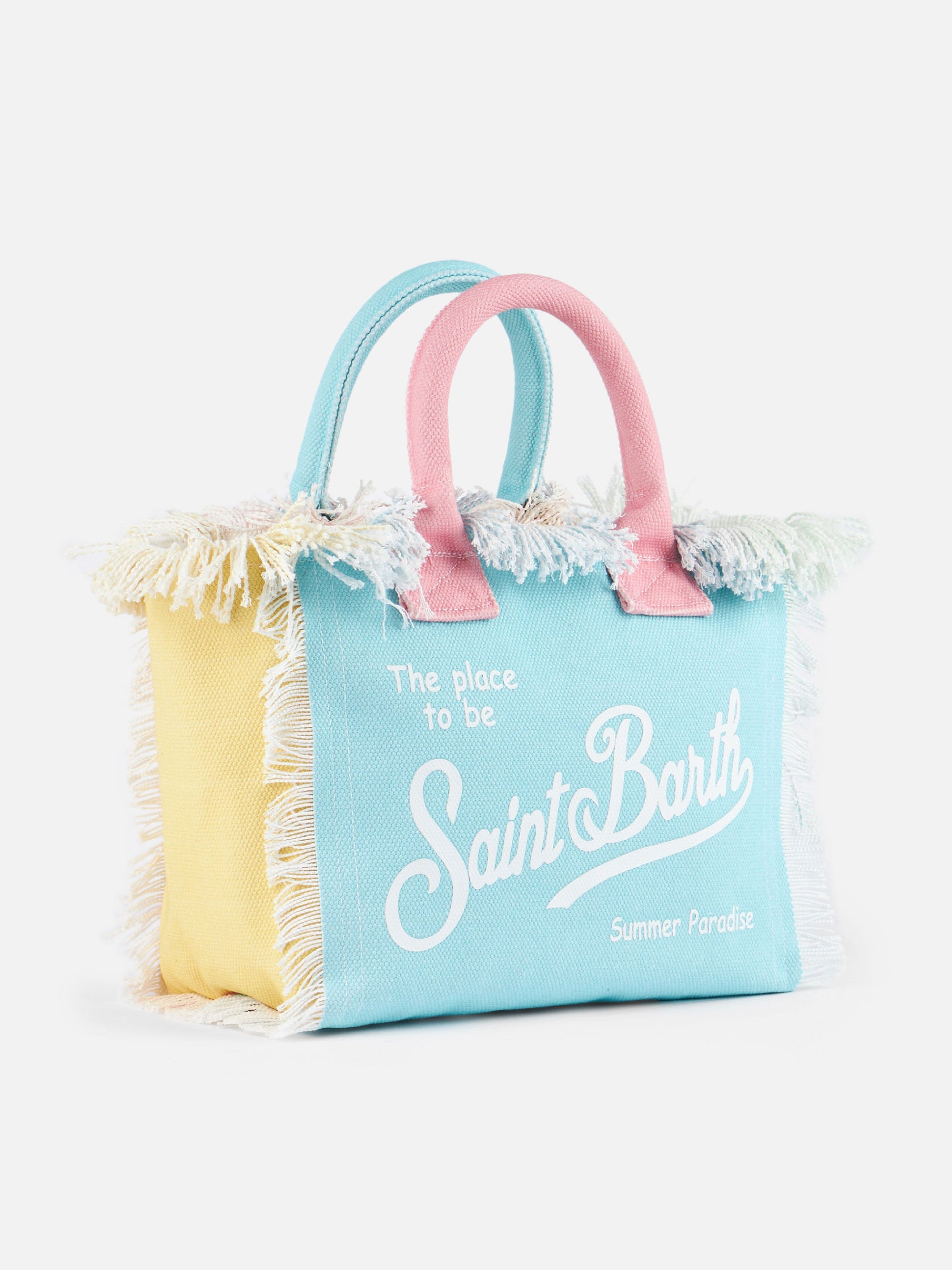 Multicolor patch cotton canvas Colette handbag - MC2 Saint Barth