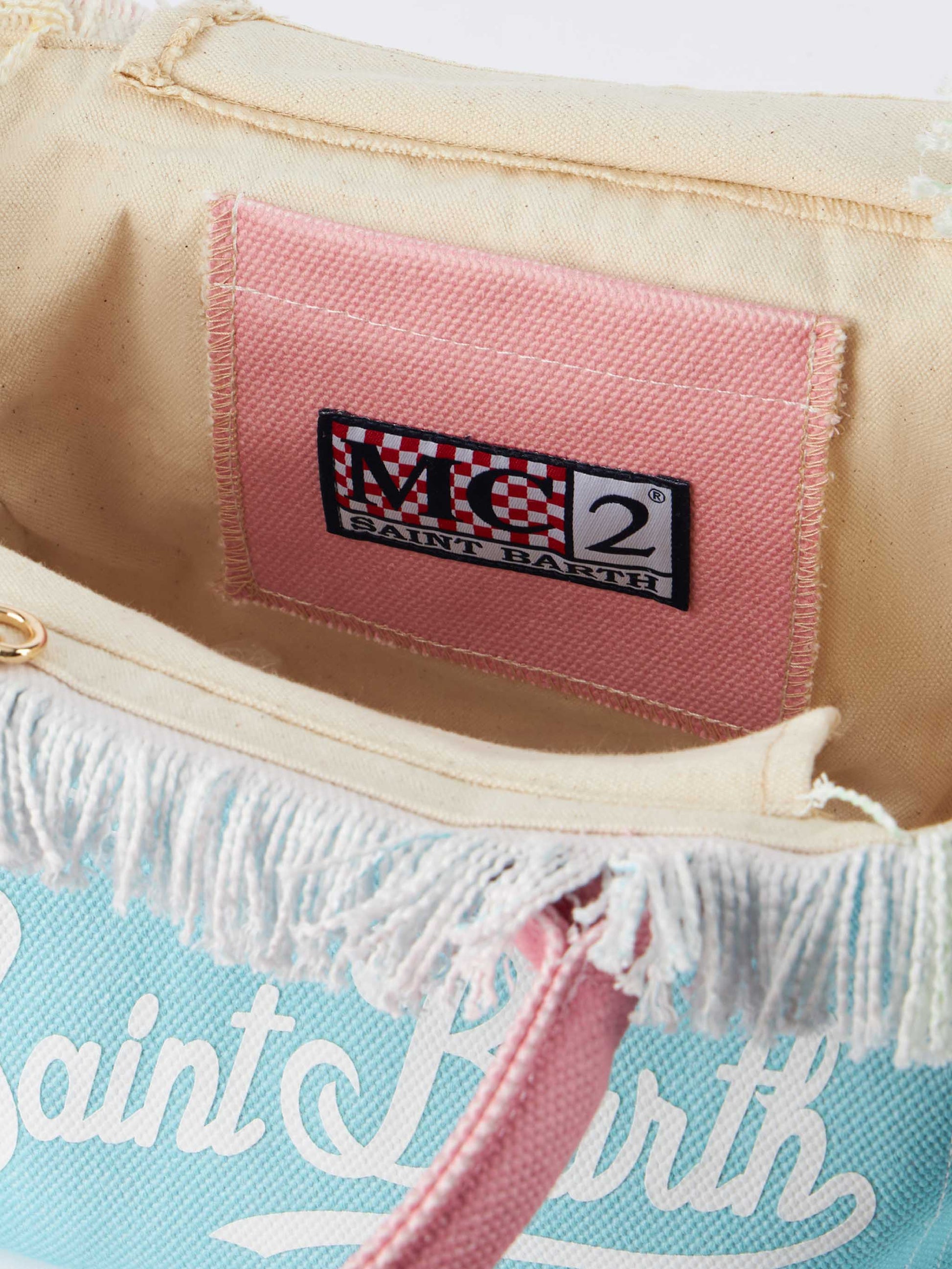 Multicolor patch cotton canvas Colette handbag - MC2 Saint Barth
