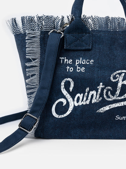 Indigo cotton canvas Colette handbag - MC2 Saint Barth