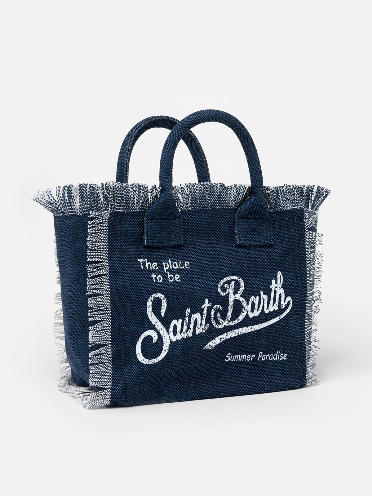 Indigo cotton canvas Colette handbag - MC2 Saint Barth