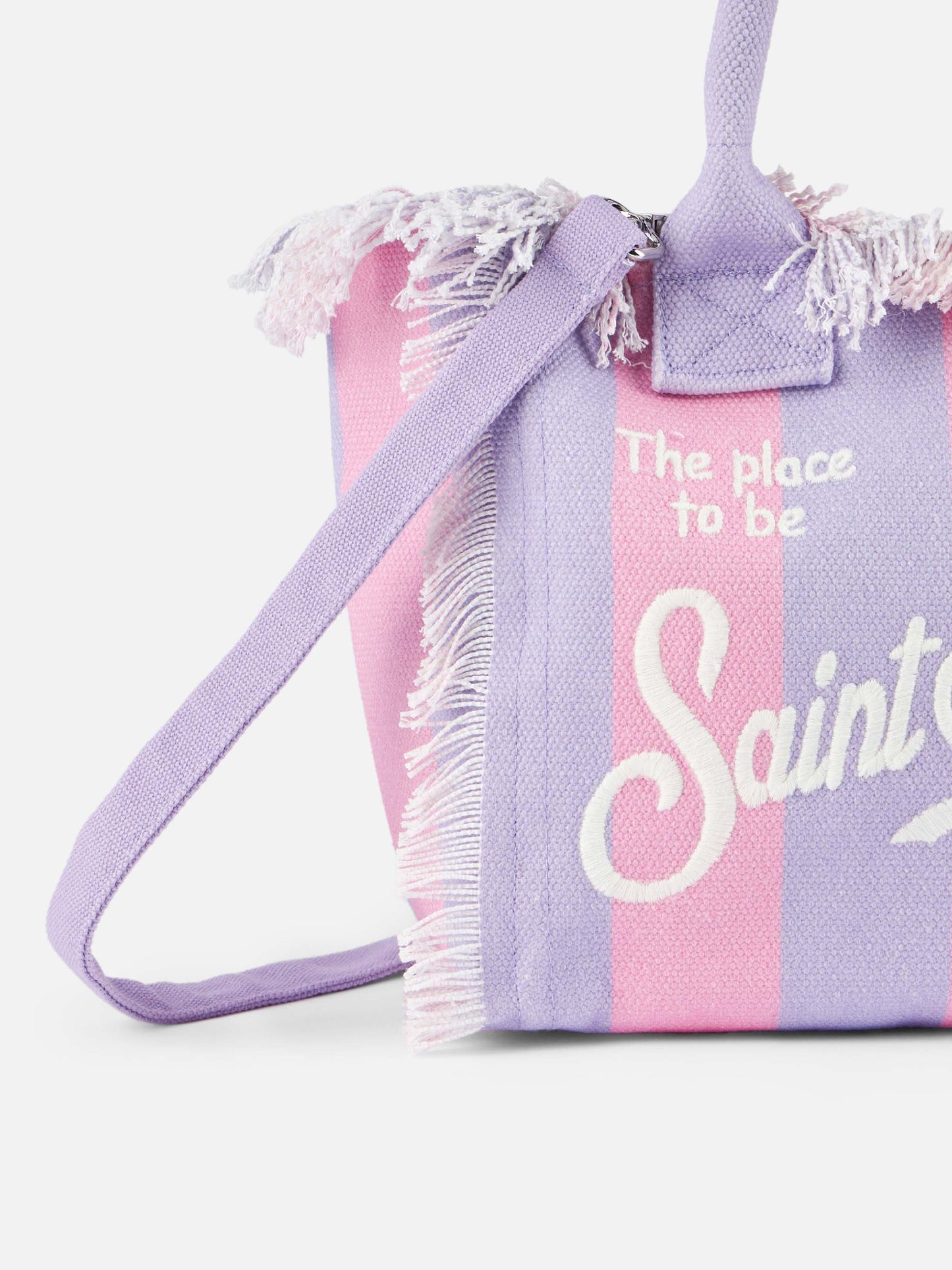 Striped cotton canvas Colette handbag - MC2 Saint Barth