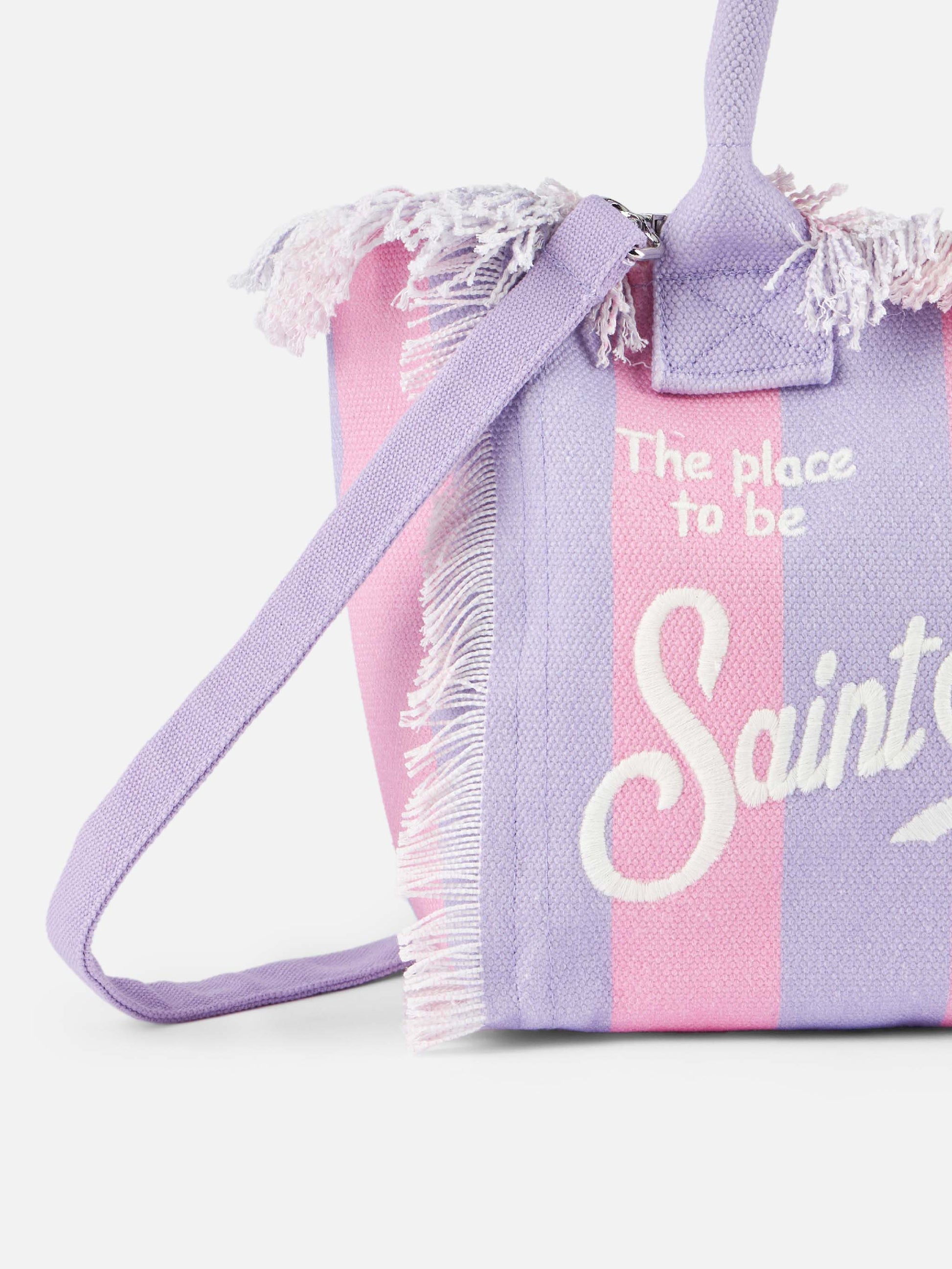 Striped cotton canvas Colette handbag - MC2 Saint Barth