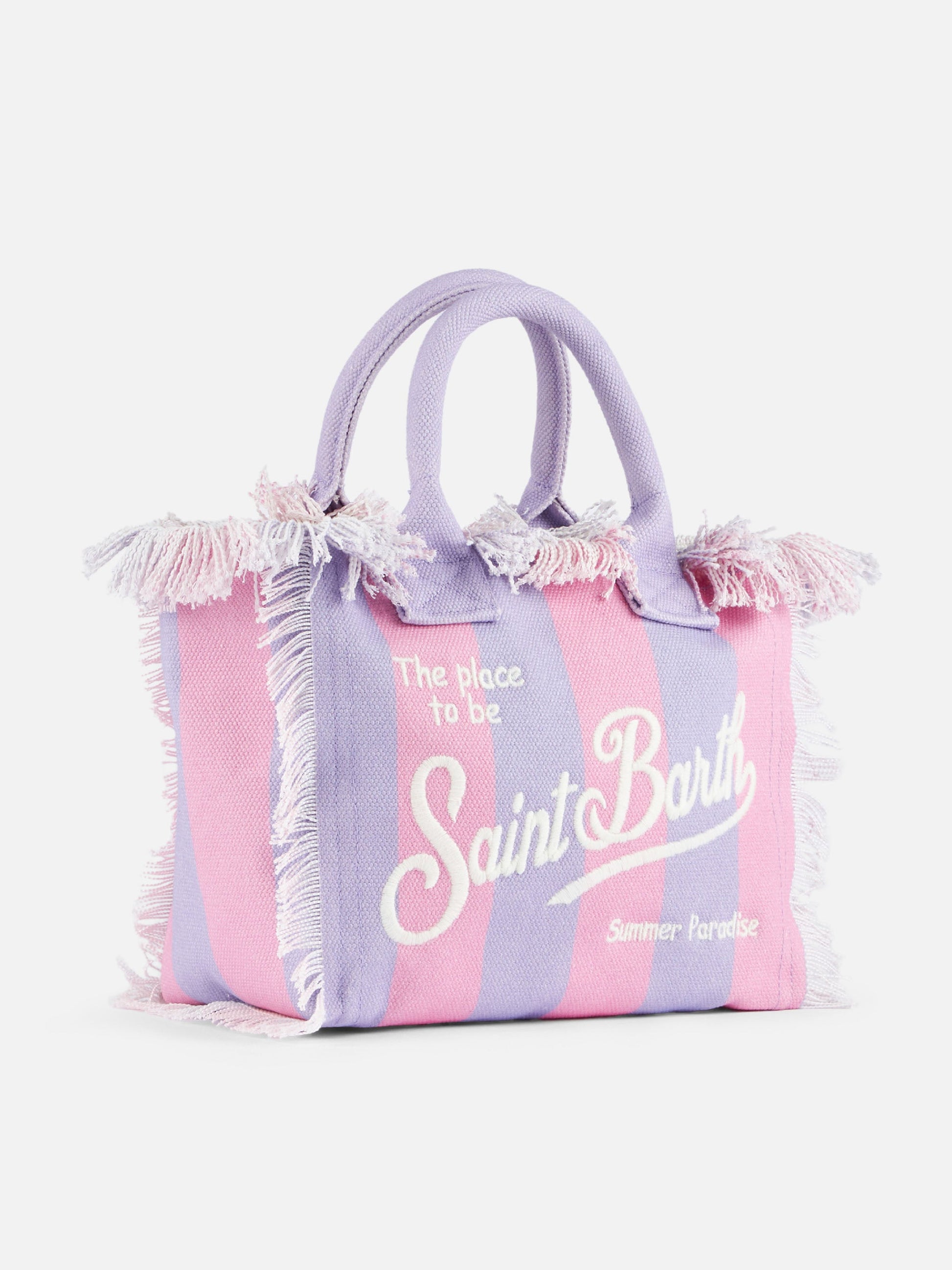 Striped cotton canvas Colette handbag - MC2 Saint Barth