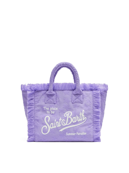 Colette Sponge lilac stars embossed terry handbag - MC2 Saint Barth