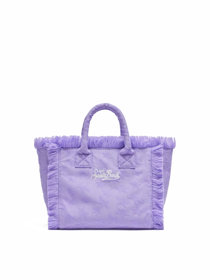 Colette Sponge lilac stars embossed terry handbag - MC2 Saint Barth