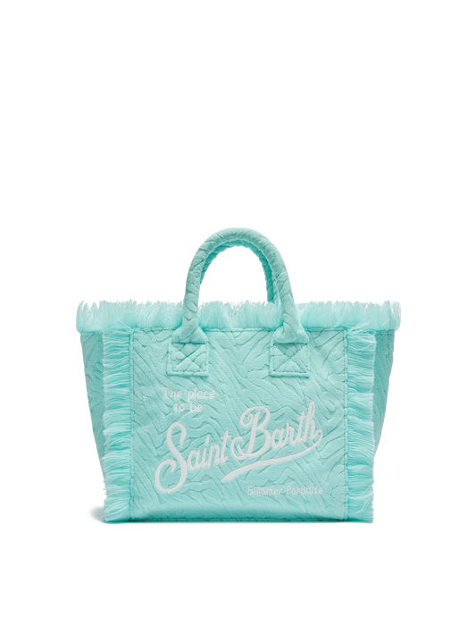 Colette Sponge water green zebra embossed terry handbag - MC2 Saint Barth