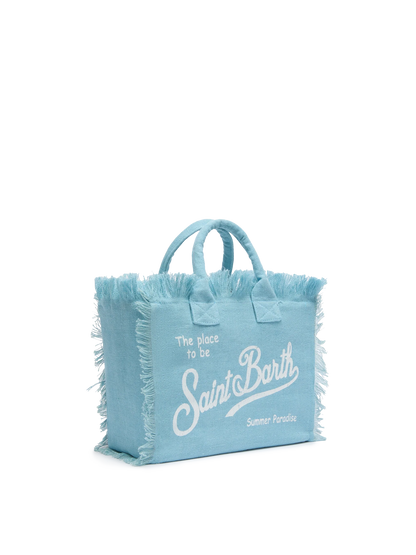 Colette linen light blue handbag - MC2 Saint Barth