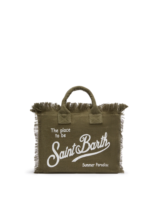 Colette linen military green handbag - MC2 Saint Barth