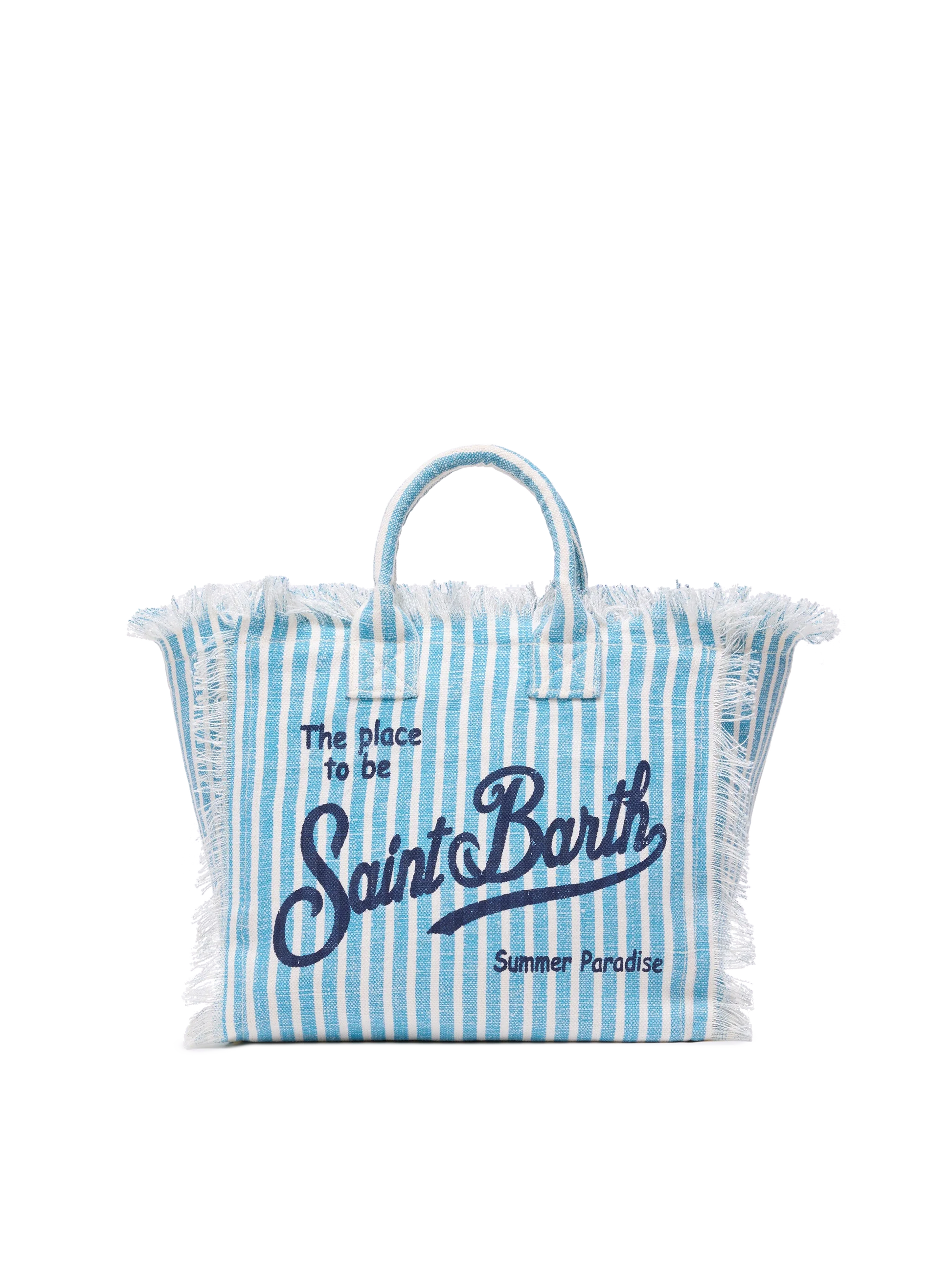 Colette linen handbag with striped print - MC2 Saint Barth