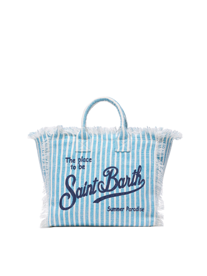 Colette linen handbag with striped print - MC2 Saint Barth