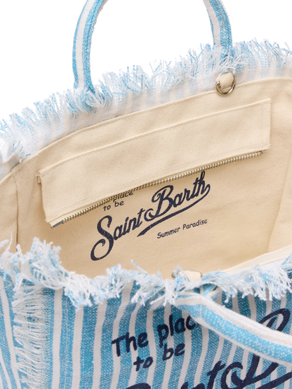 Colette linen handbag with striped print - MC2 Saint Barth