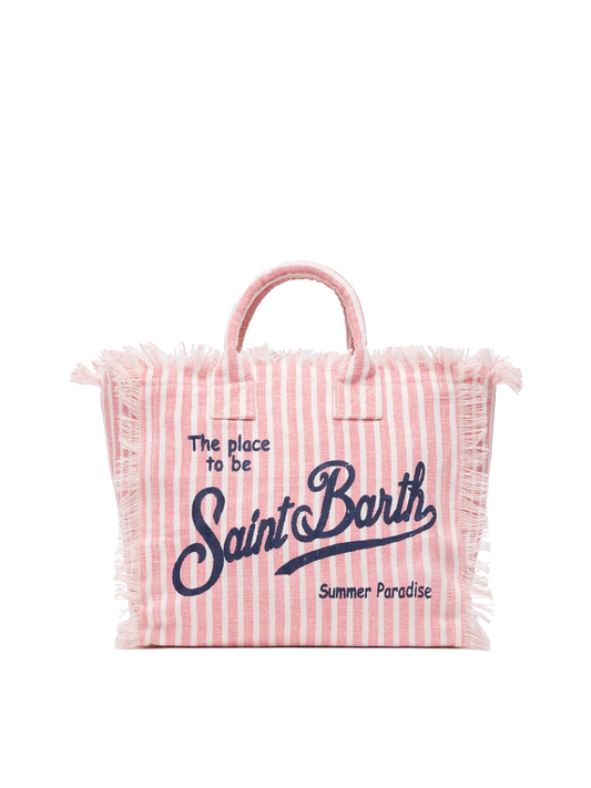 Colette linen handbag with striped print - MC2 Saint Barth