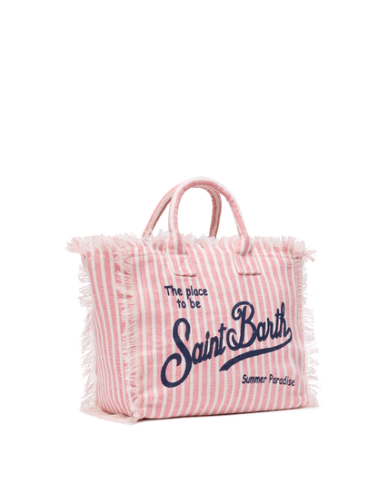 Colette linen handbag with striped print - MC2 Saint Barth