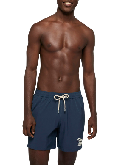 Navy blue Comfort swim shorts  with Sapore di Mare embroidery | SAPORE DI MARE SPECIAL EDITION