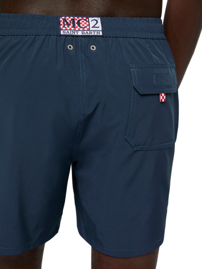Navy blue Comfort swim shorts  with Sapore di Mare embroidery | SAPORE DI MARE SPECIAL EDITION